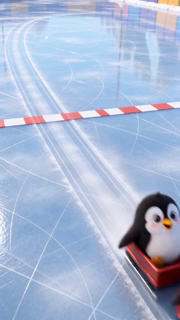 Penguin Ice Skating Contest