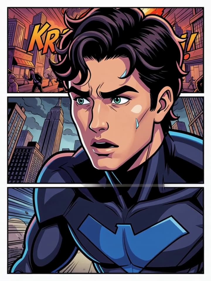 Comic Hero in Action