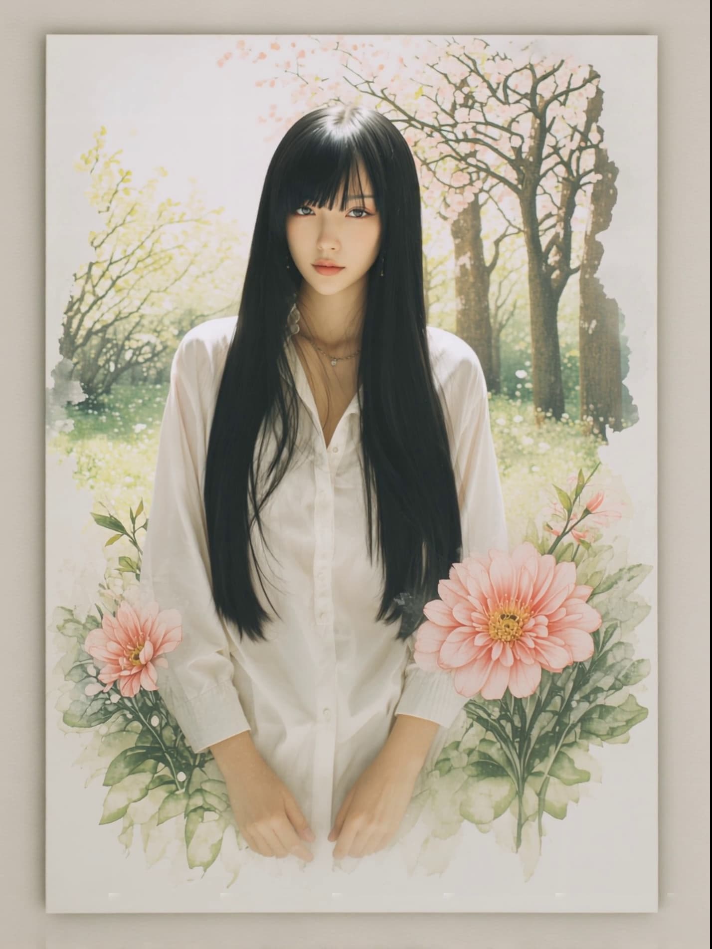 Tarjeta de Retrato de Primavera