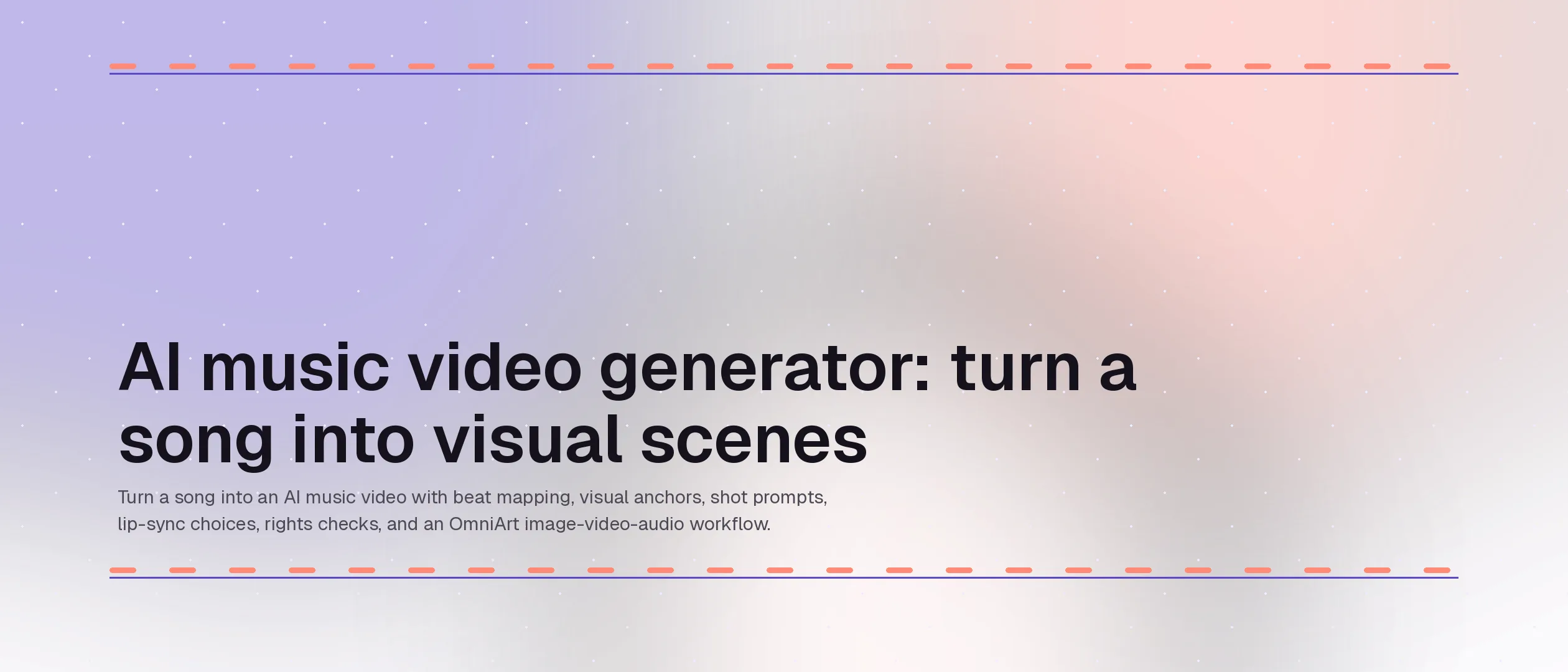 AI music video generator: turn a song into visual scenes