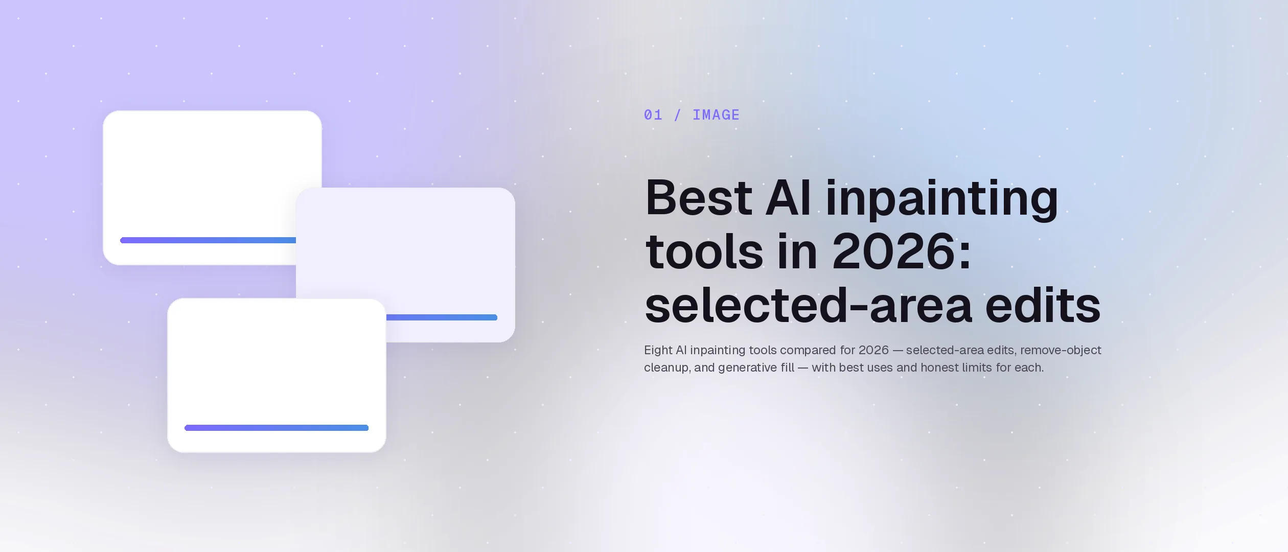 Best AI inpainting tools in 2026: selected-area edits