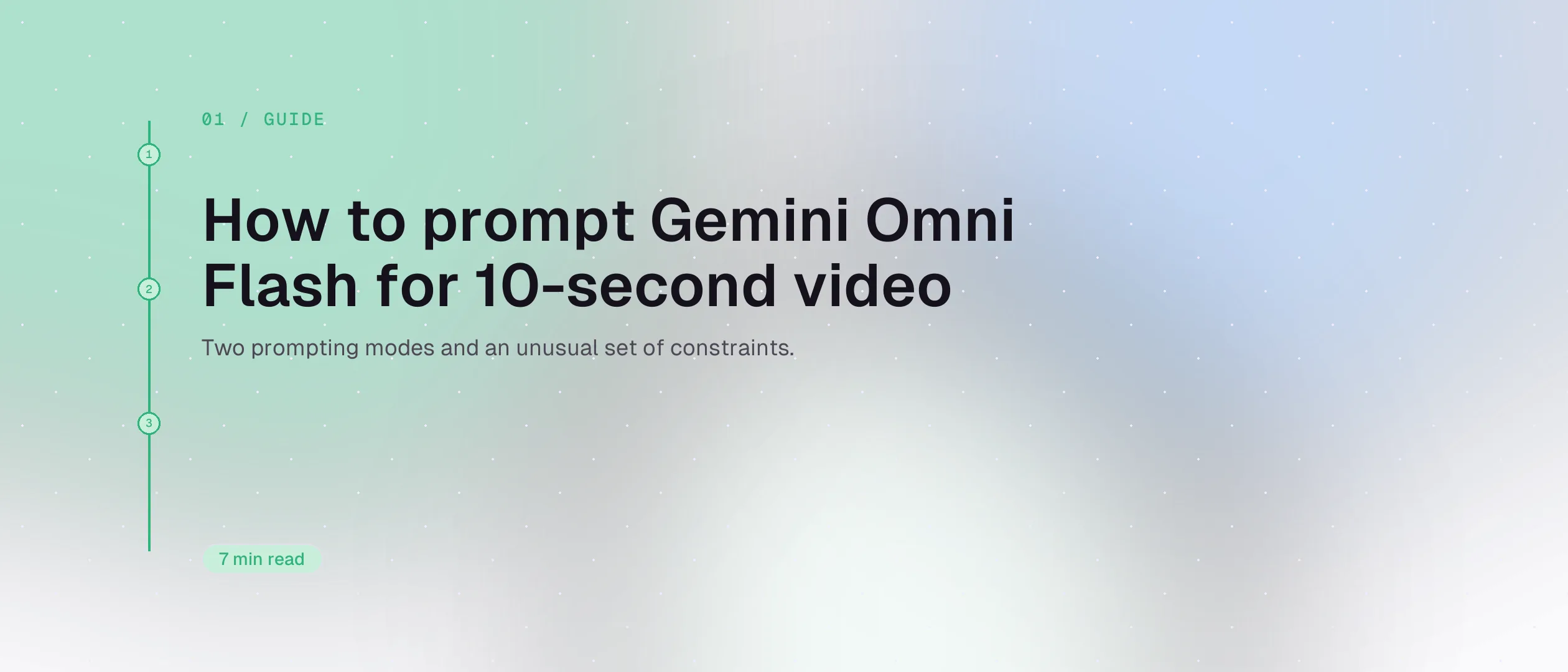 How to prompt Gemini Omni Flash for 10-second video