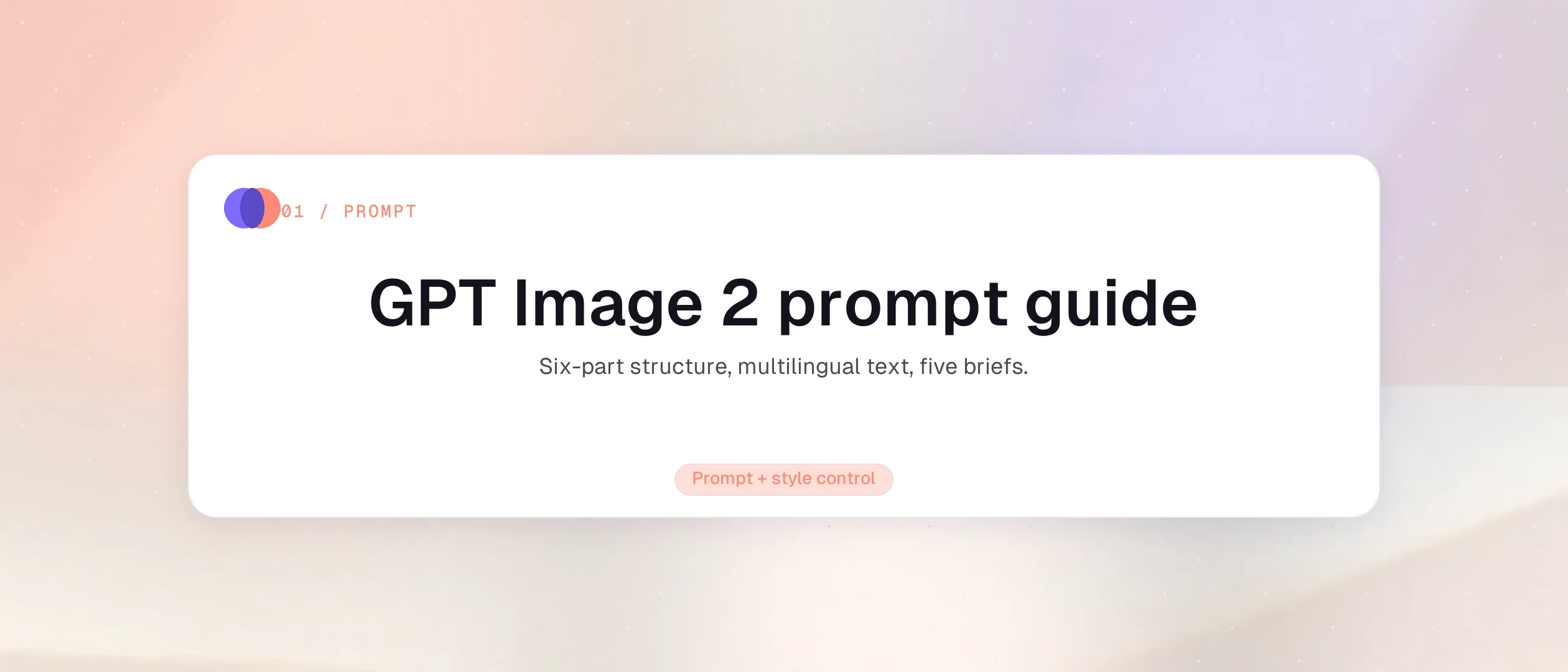GPT Image 2 prompt guide: structure, examples, and style control