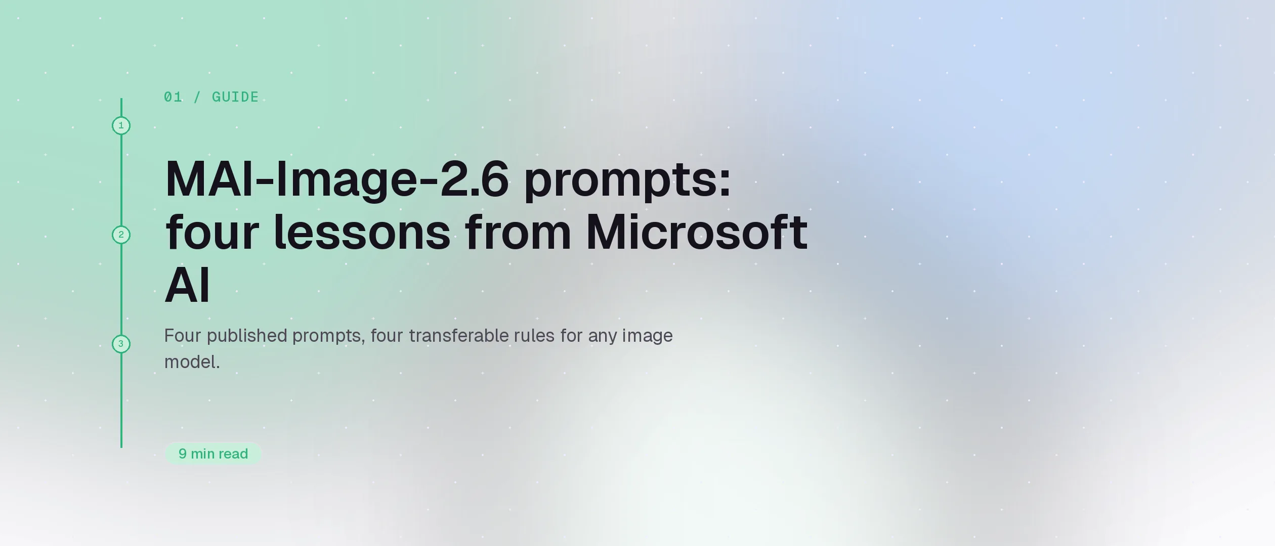 Промпты MAI-Image-2.6: четыре урока от Microsoft