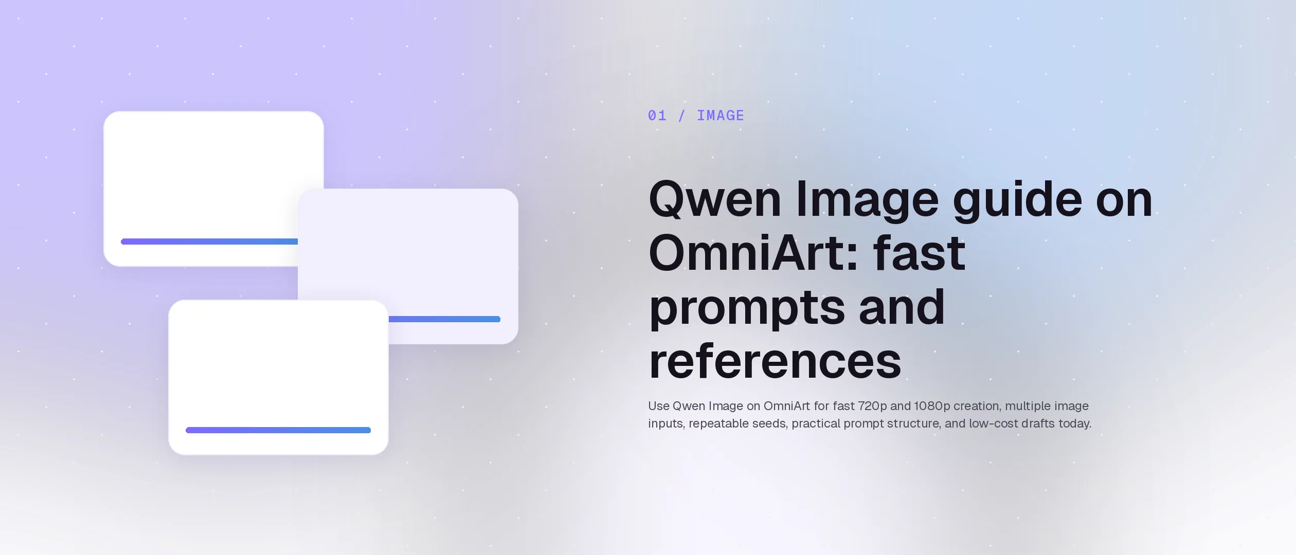 Qwen Image guide on OmniArt: fast prompts and references