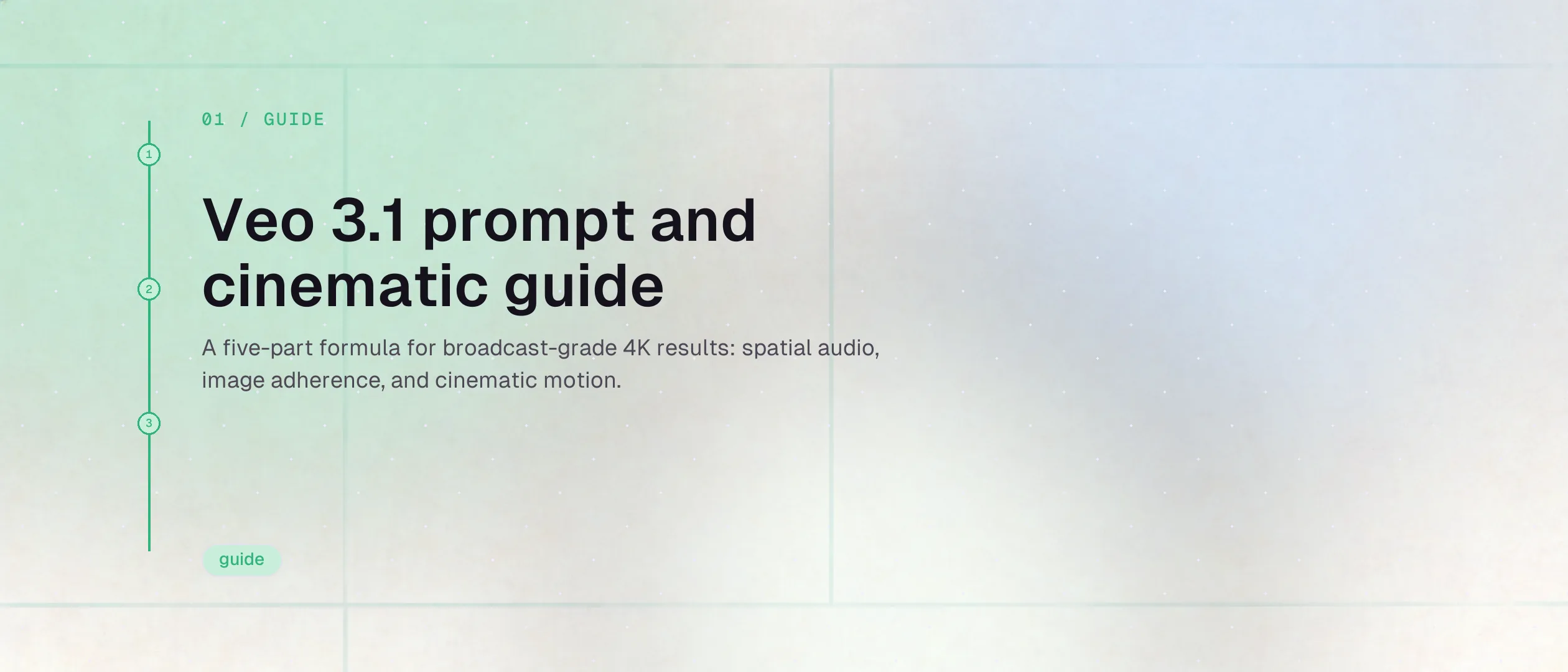Guía de prompts y lenguaje cinematográfico para Veo 3.1