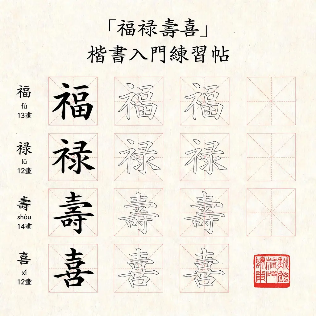 书法字帖练习页