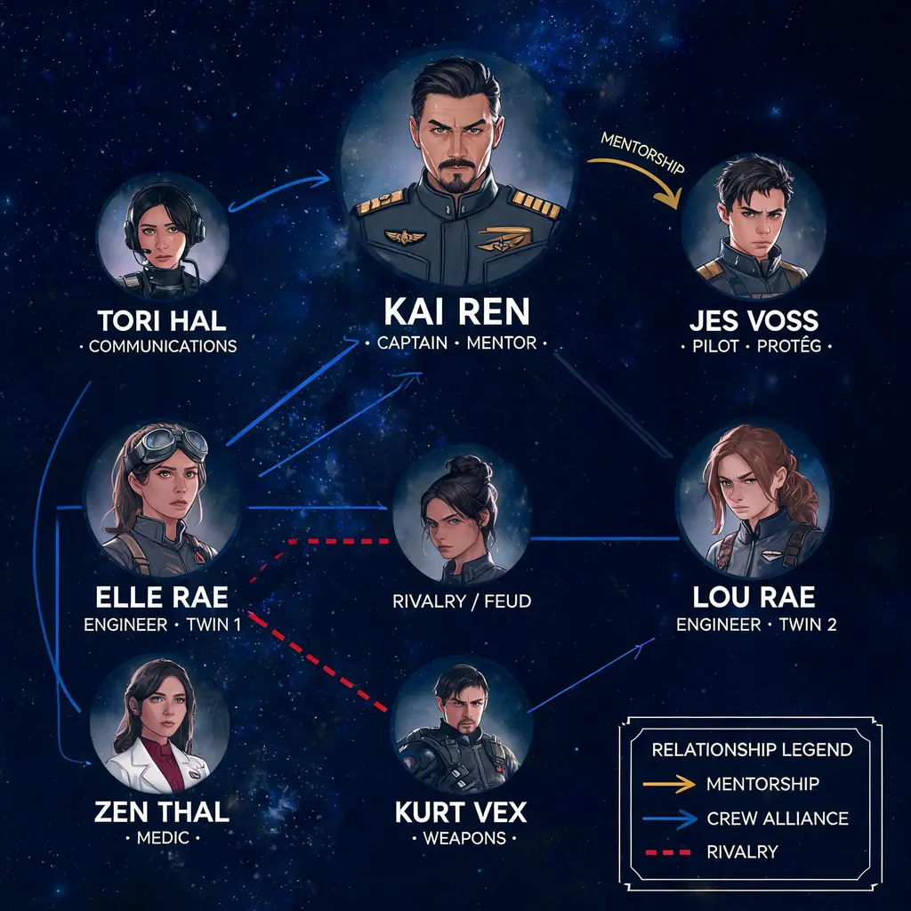 Mapa de relaciones de personajes