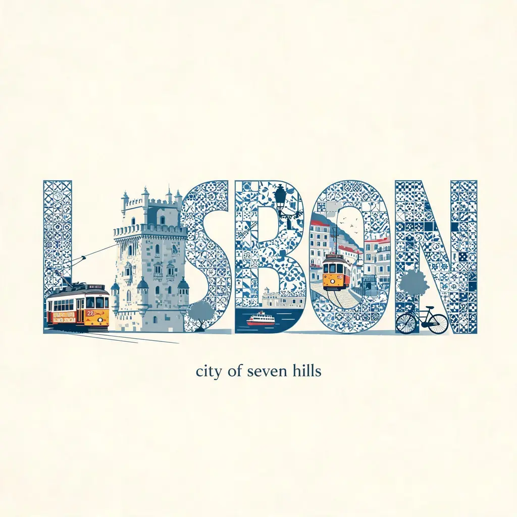 City letters travel poster