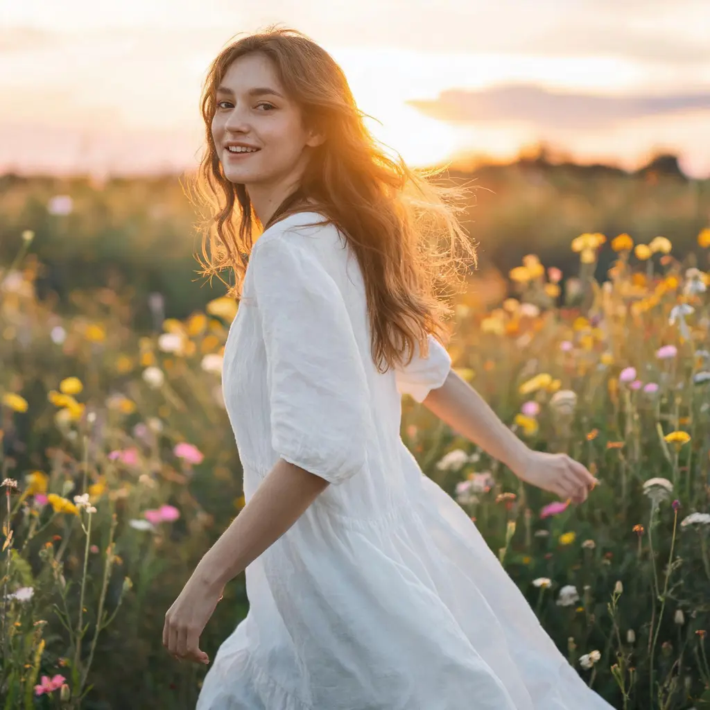 Golden hour lifestyle portrait