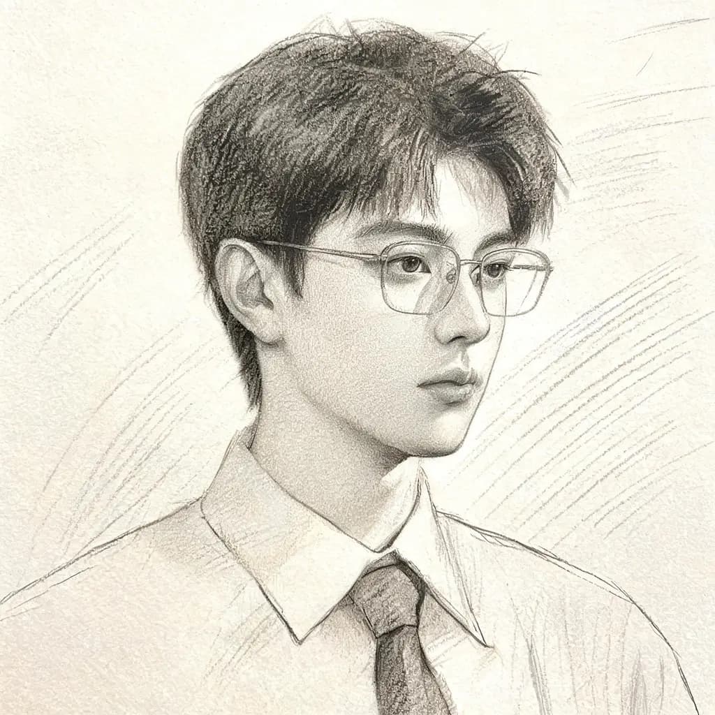 铅笔素描肖像