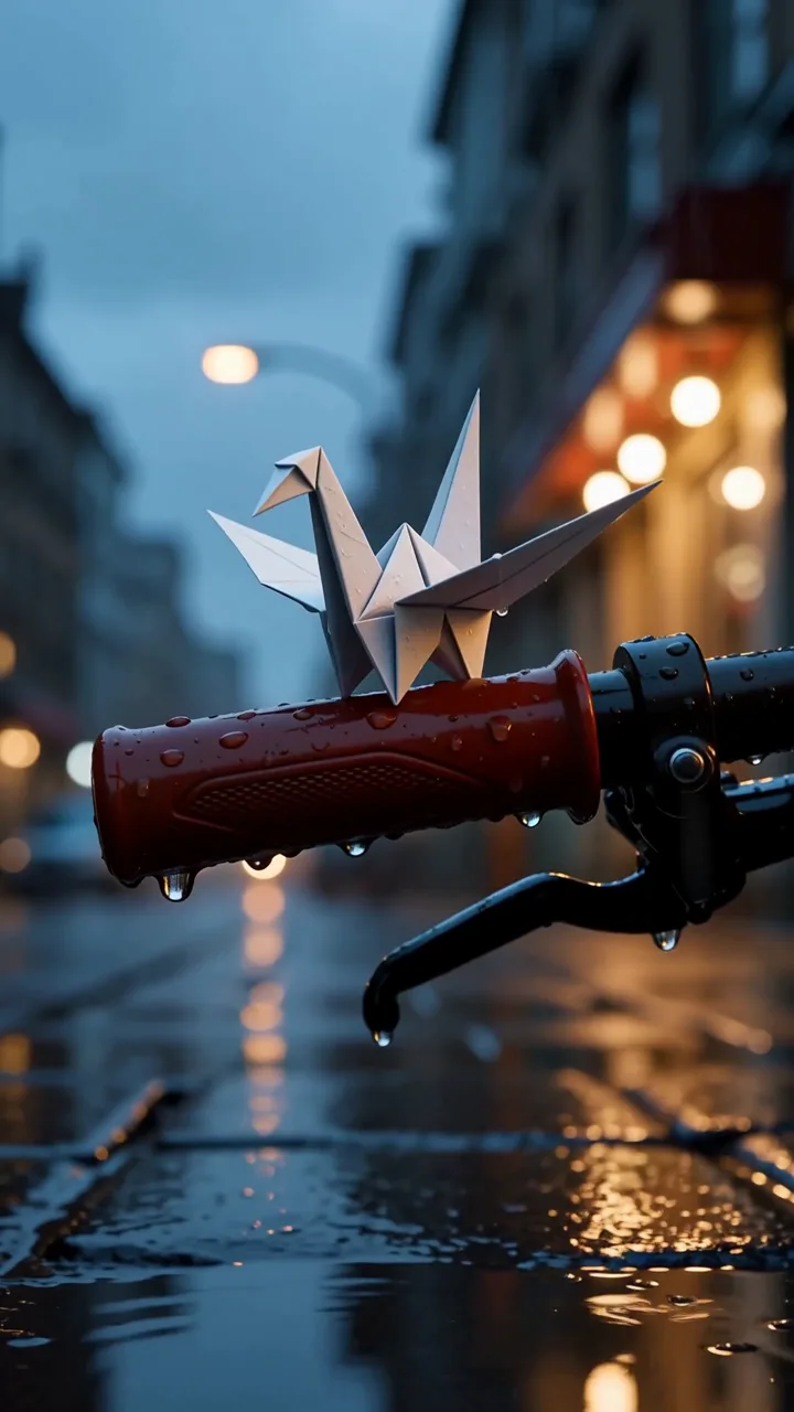 Messaggero di pioggia in origami