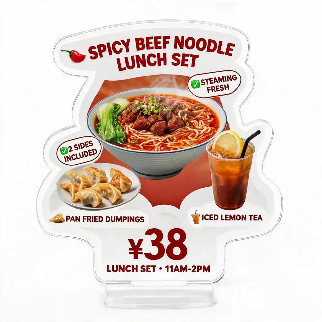 Restoran tabela mockup'ı