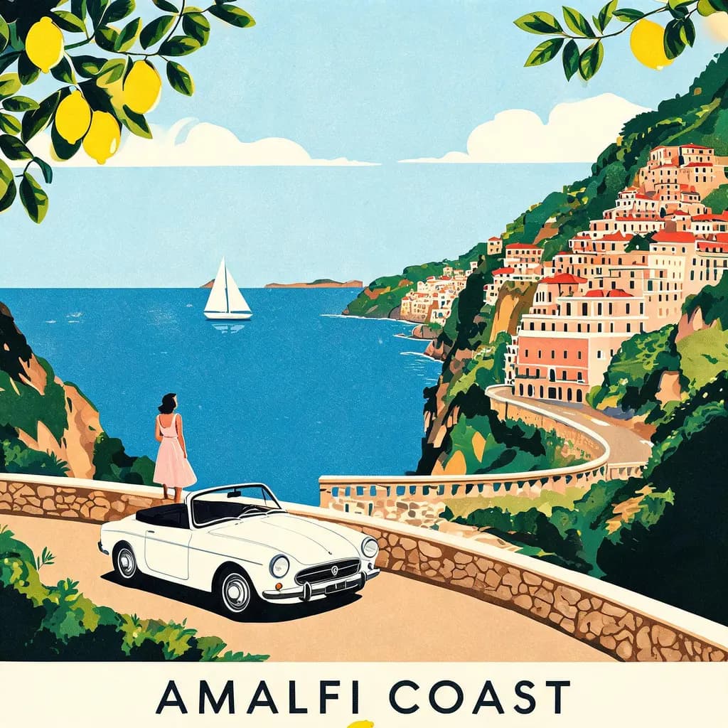 Affiche de voyage rétro