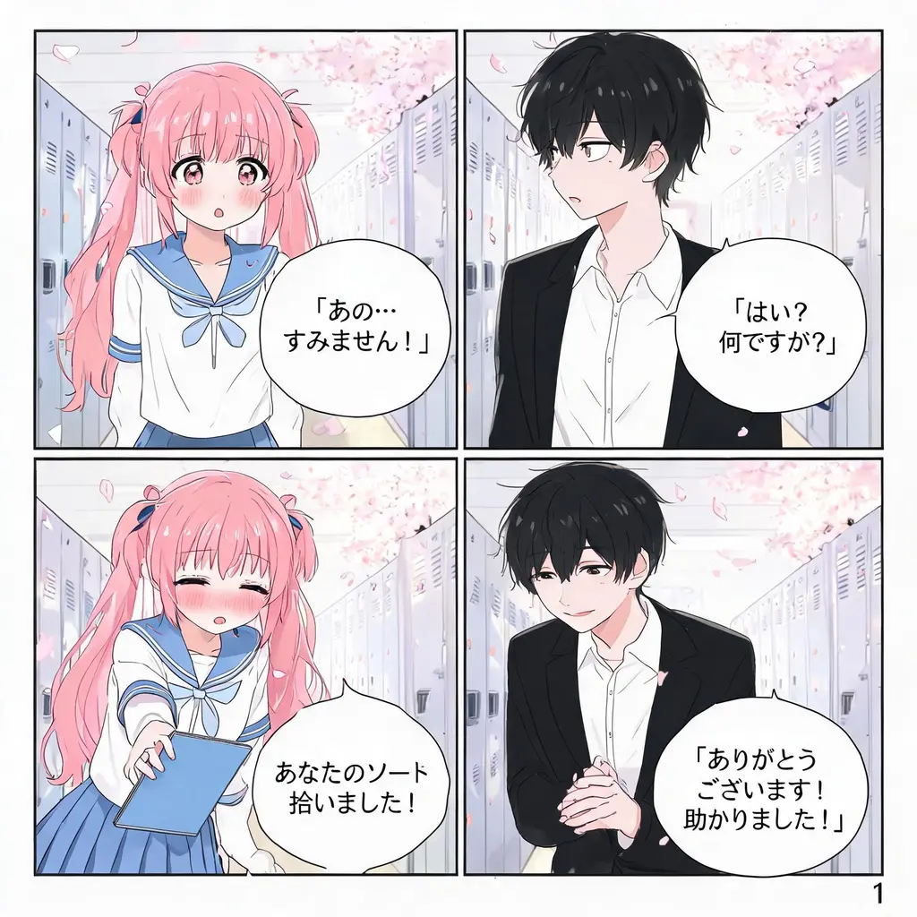 콘티를 완성 만화 페이지로