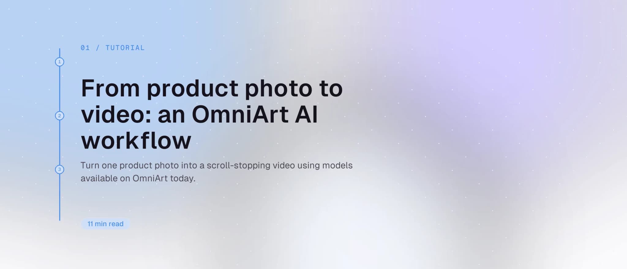 從產品照片到影片:一套 OmniArt AI 工作流程